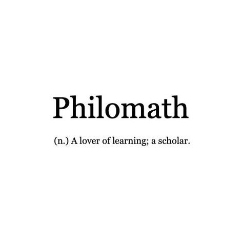 Word of the Day: Philomath I think this word describes many of our followers! Have a great weekend! --------------------------------------------- We'd love to see how you might use any of our words of the day. Send us your thoughts; the most poetic, funniest or otherwise best will be featured on our feeds and (later this year) our magazine. . . . #WordoftheDay #scholar #learning #lovelearning #vocabulary #word #learn #words #writerscommunity Philomath Aesthetic, Word Of The Day Word Of The Day Positive, Smart Words And Meanings, English Word Of The Day, Word A Day, Lovely Words, Other Words For Because, Words For Pretty, Vocabulary Aesthetic