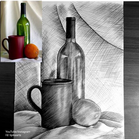 Still life, #oilpainting #art #painting #artist #artwork #contemporaryart Still Life Images To Draw, Still Life Pictures To Draw, Easy Still Life Drawing Pencil Sketch, Still Life Sketch Easy, Simple Still Life Drawing, Sketches Still Life, Still Life In Pencil, Still Life Drawing Reference, Still Life Drawing Pencil