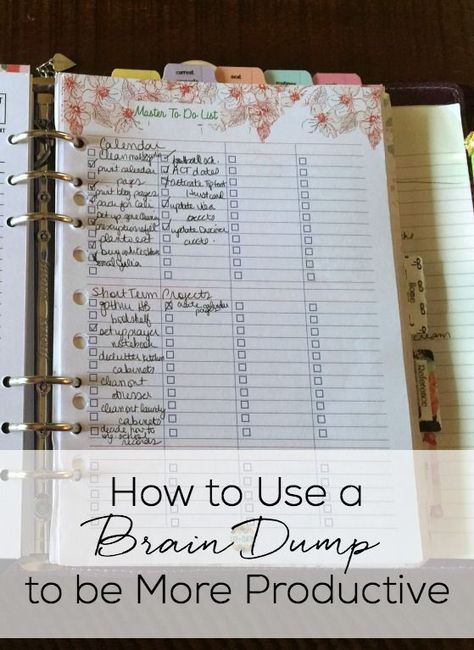 How to Use a Brain Dump Lot On My Mind, Life Binder, Planner Tips, The Older I Get, Be More Productive, Planning And Organizing, Organization Planning, Brain Dump, Plan Planner