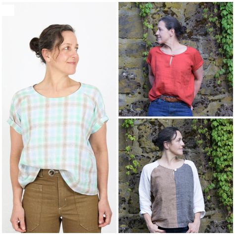 Sew House Seven Remy Raglan sewing pattern Remy Raglan Top, Raglan Tshirt Pattern, Raglan Top Pattern, Sew Wardrobe, Raglan Tee Pattern, Tops Sewing Patterns, Indie Pattern, Curated Wardrobe, Raglan Tshirt