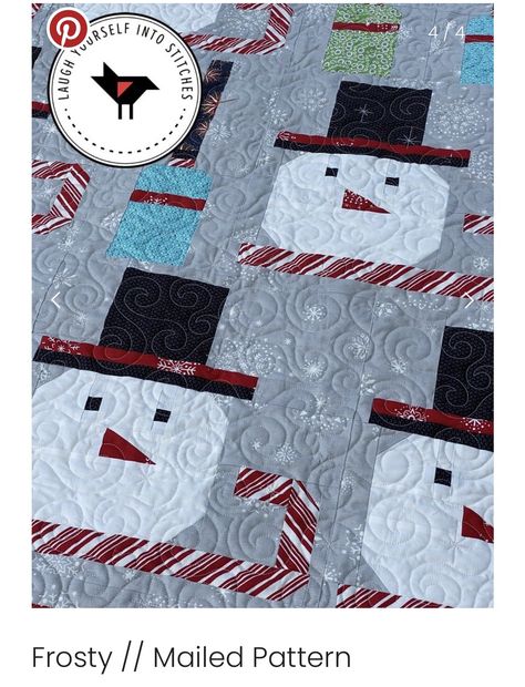 Modern Christmas Quilt, Holiday Quilt Patterns, Christmas Sewing Patterns, Snowflake Quilt, Snowman Quilt, Simple Snowflake, Christmas Quilt Patterns, Holiday Quilts, Snow Flake