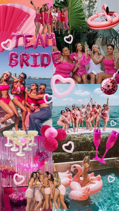 Hens Party Themes, Barbie Bachelorette, Pink Bachelorette Party, Pink Bachelorette, Hen Weekend, Pink Bathing Suits, Bachelorette Themes, Bridal Bachelorette Party, Stag Do