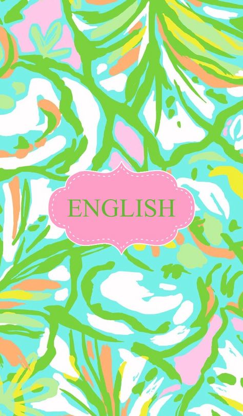 Floral English binder cover English Binder Cover, Cute Binder Covers, School Binder Covers, Binder Cover Templates, Monogram Wallpaper, Binder Covers Printable, School Binder, Eating Before Bed, Binder Cover