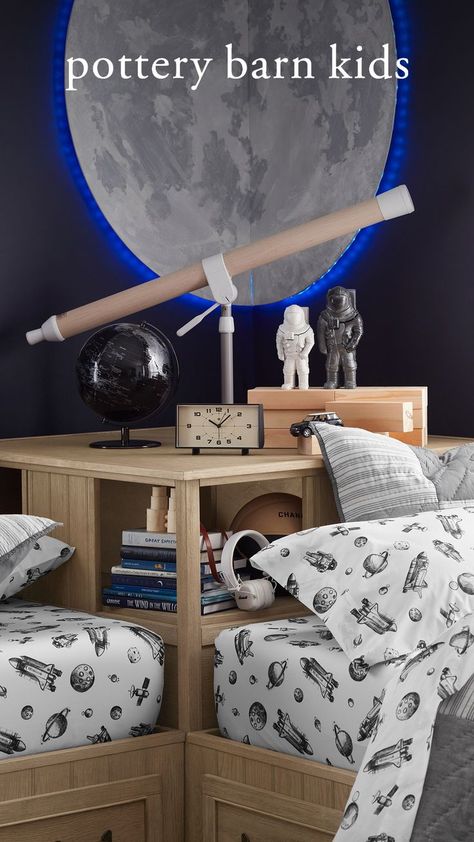 Rocket Bed, Healthy Bedroom, Outer Space Room, Outer Space Bedroom, Brian Christopher, Room Bedroom Ideas, Rocket Ships, Space Boy, Boys Room Ideas