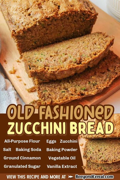 You're going to love this old fashioned zucchini bread. Made with fresh zucchini and cinnamon, this classic zucchini bread is one recipe you'll keep handy for years to come. Zucchini Bread Easy, Easy Zucchini Bread Recipes, Easy Zucchini Bread, Fresh Zucchini, Zucchini Bread Recipe, Creamy Coleslaw, Zucchini Bread Recipes, Low Carb Sides, Flavor Enhancers