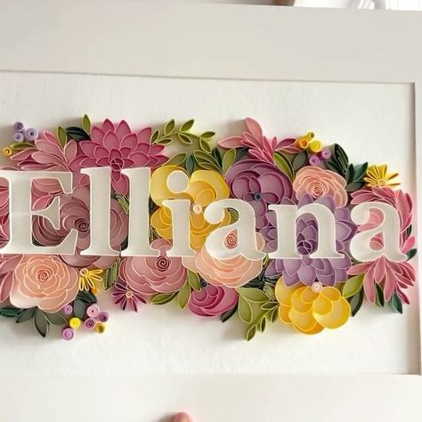 Quilling By Svetlana Danilova | It’s new letter #E #quilling | Instagram Quill Art, Quilling Flower Designs, Quilling Letters, Whimsical Art Journal, Flower Shadow, Flower Shadow Box, Quilling Ideas, Easy Paper Crafts Diy, Frame Ideas