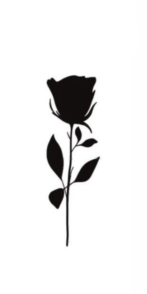 All Black Rose Tattoo, Black Rose Stencil, Small Black Rose Tattoo, Rose Silhouette Tattoo, Black Rose Tattoo Design, Black Rose Tattoo For Men, Rose Tattoo Black, Small Black Tattoos, Black Rose Tattoo