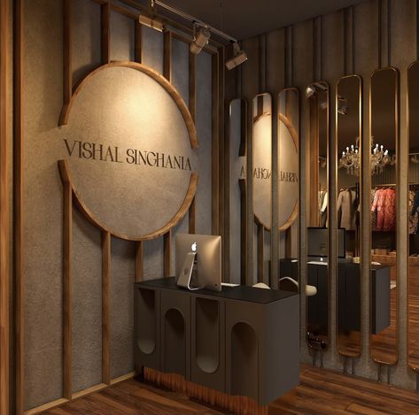 Showroom Reception Back Wall Design, Cafe Counter Back Wall Design, Cash Counter Back Wall Design Modern, Boutique Cash Counter Design, Cafe Cash Counter Design, Resturent Idea Interior, Cash Counter Back Wall Designs, Modern Cash Counter Design Retail Shops, Cash Counter Design Modern