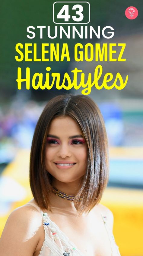 43 Stunning Selena Gomez Hairstyles : Selena Gomez's style is usually simple but never boring or repetitive, and so are her hairstyles. We have seen Selena experimenting with her hairstyles over the years and we love to see her trying new ones too. How about taking a glimpse at Selena Gomez hairstyles? #celebrities #selenagomez #hairstyle Selena Gomez Short Hairstyles, Lob Haircut Selena Gomez, Selena Gomez Medium Length Hair, Lob Selena Gomez, Selina Gomes Haircuts Short, Salina Gomez Hair, Selena Gomez Hair Layers, Selena Gomez Lob Haircut, Selena Gomez Long Bob