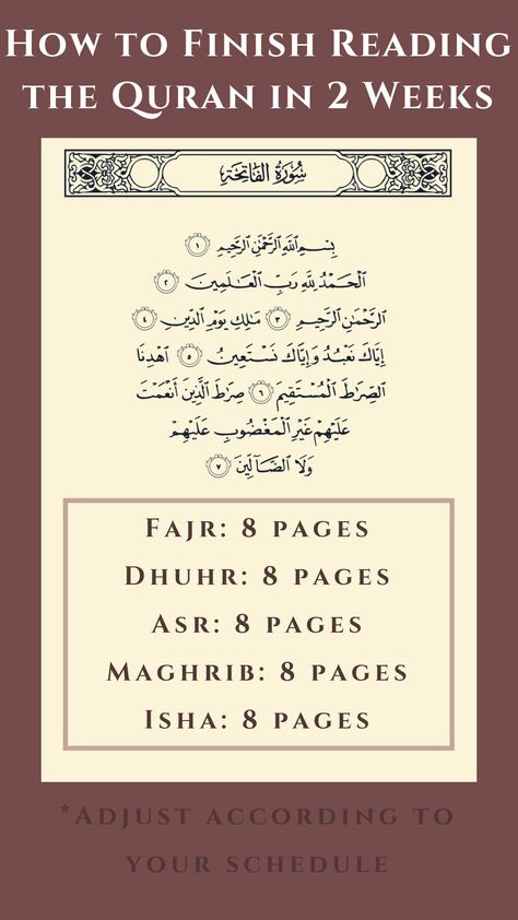 How to finish reading the Quran in 2 weeks #islam #muslim #quran How To Read Quran In 2 Weeks, How To Complete Quran In 2 Weeks, How To Finish Quran In 2 Weeks, How To Complete Quran In Ramadan, How To Finish Quran In Ramadan, How To Memorize Quran Fast, How To Be A Better Muslim, How To Pray Islam, Memorizing Quran