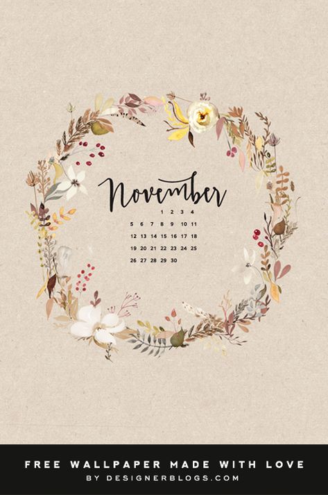 Free November Wallpaper - Designer Blogs November Background Wallpapers Iphone, November Wallpaper Iphone, Iphone Wallpaper November, November Backgrounds, November Wallpaper, Watercolor Calendar, November Calendar, Iphone 5 Wallpaper, Iphone Wallpaper Fall