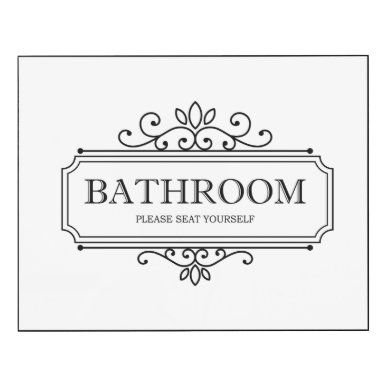 Vintage Please Seat Yourself Funny Bathroom Sign | Zazzle.com Cute Bathroom Signs, Family Photo Gallery Wall, Please Seat Yourself, Bathroom Quotes Funny, Bathroom Door Sign, Bathroom Niche, Bathroom Quotes, Bathroom Farmhouse, Signs Decor