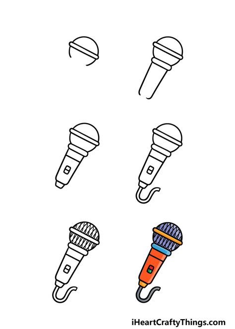 Microphone Drawing - How To Draw A Microphone Step By Step How To Draw A Microphone, Microphone Drawing Easy, Old Fashioned Microphone, Microphone Drawing, Types Of Hands, Musical Theme, Music Ideas, Drawing Quotes, Outline Drawings