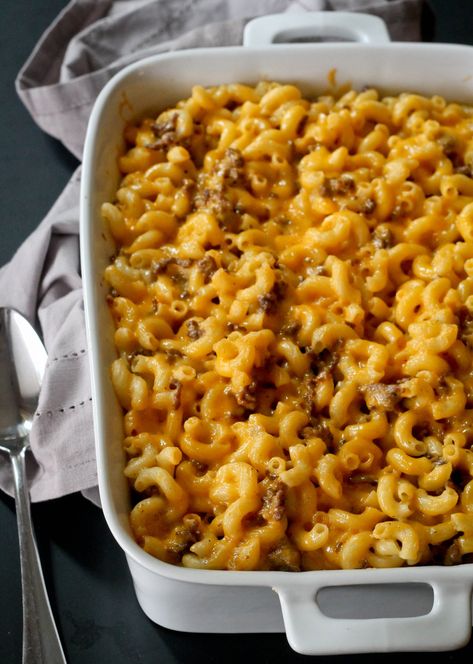 Ground Beef And Macaroni, Hamburger Mac And Cheese, Beef Mac And Cheese, Easy Ground Beef Casseroles, Beef Macaroni, Mac And Cheese Casserole, Ground Beef Casserole Recipes, Easy Cheese Recipes, Fresh Juices