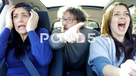 Three people driving car screaming scared about getting into accident Stock Footage,#car#screaming#people#driving People Driving Car, People Screaming, Driving Car, Draw The Squad, Creative Presentation, People Poses, People Dancing, People Happy, Car Driving