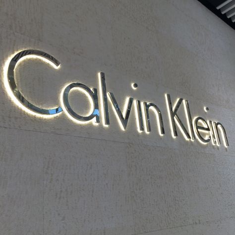 Calvin Klein Aesthetic, Calvin Klein Store, Luxe Life, Shop Till You Drop, Logo Sign, 로고 디자인, White Aesthetic, Metallic Logo, 인테리어 디자인