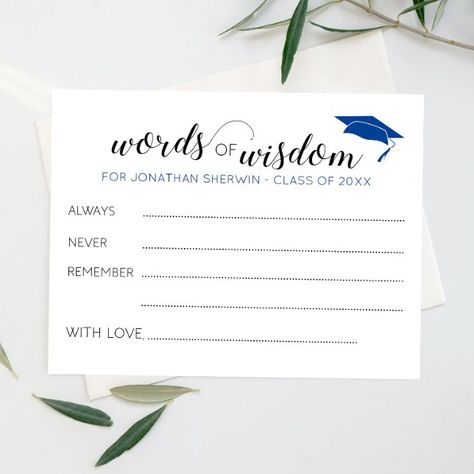 Create your own Paper Sheet | Zazzle Advice For The Graduate, Graduation Printables, Cap Graduation, Senior Graduation Party, Graduation Party Diy, Graduation Party Planning, Red Words, Grad Invitations, Blue Words