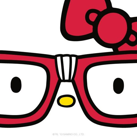 Nerd & proud of it ;) -Hello Kitty Hello Kitty With Glasses, Nerd Hello Kitty, Kitty With Glasses, Geek Pride Day, Glasses Wallpaper, Hello Kitty Imagenes, Emoji Backgrounds, Nerd Glasses, Geek Girl