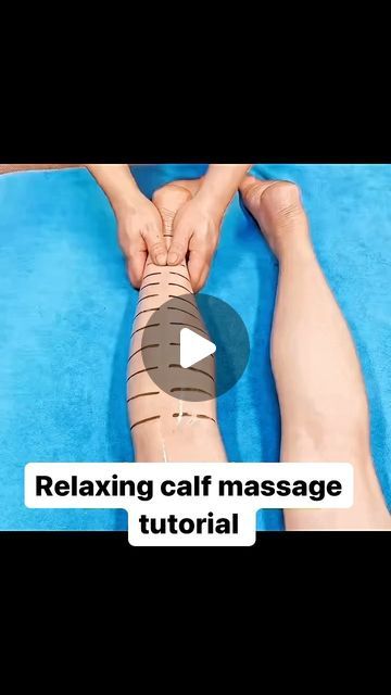 Massage Tutorial, Calf Massage, Health Heal, Calf Muscles, Massage Therapy, Stretching, Body Care, Relaxation, Massage