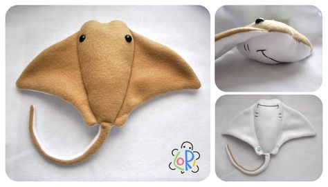 Stingray Plush Pattern, Practical Sewing Projects, Baby Mobil, Plushie Patterns, Sewing Stuffed Animals, Costura Diy, Plush Pattern, Sewing Toys, Diy Couture