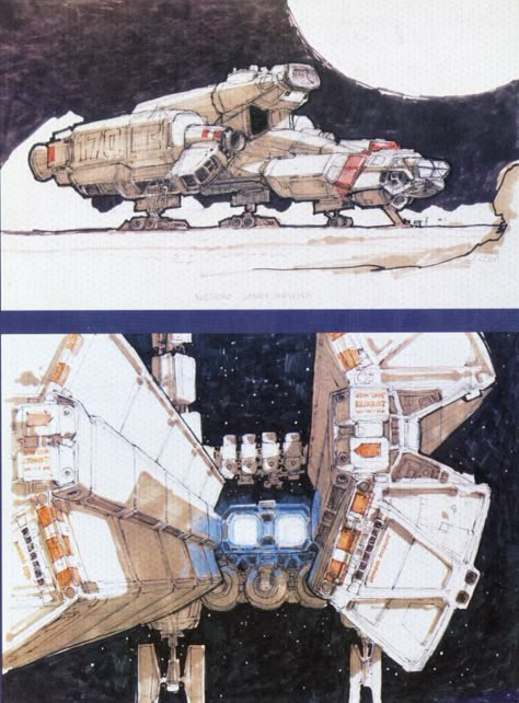 cobbb11 Ron Cobb, Space Station, Concept Art, Art