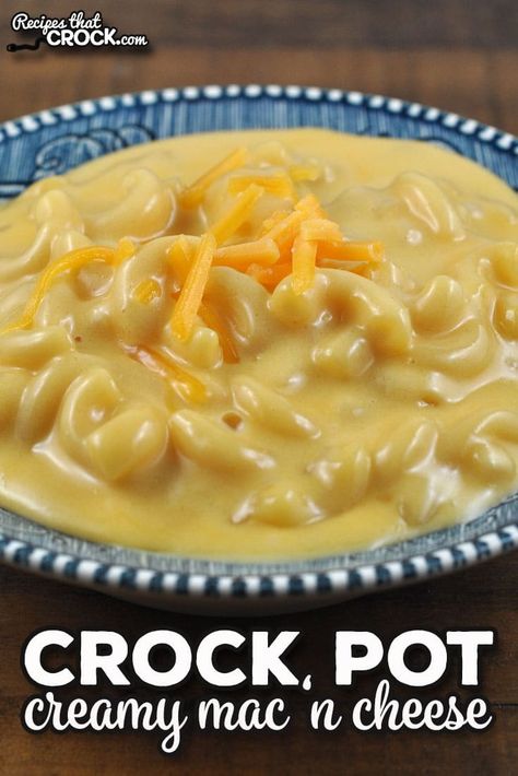 This Crock Pot Creamy Mac 'n Cheese recipe does not require you to cook your noodles ahead of time and tastes just like what Momma makes. via @recipescrock Crock Pot Mac N Cheese Slow Cooker, Crock Mac And Cheese, Crockpot Mac N Cheese Recipe, Crock Pot Mac, Crockpot Mac And Cheese, Cheesy Mac And Cheese, Easy Cheese Recipes, Fantastic Recipes, Stove Top Recipes