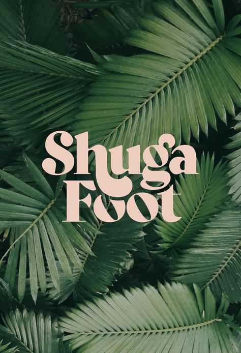 Groovy Logo Ideas, Typography Based Design, Groovy Branding Design, Tropical Logo Design Ideas, Tropical Branding Design, Groovy Logo Design, Earthy Typography, F Logo Design Ideas, Groovy Branding