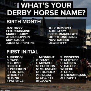 ABC10 - What's your derby horse name? | Facebook Derby Names, Derby Horse, Horse Names, Derby Day, Derby, Funny Gif, Horses, Funny