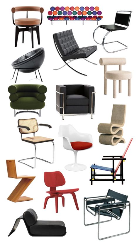 Chairs Famous Chair Design, Iconic Chairs Design, Bauhaus Chairs, Famous Chairs, Famous Furniture Designers, Space Age Furniture, Bauhaus Logo, Famous Furniture, Vitra Chair