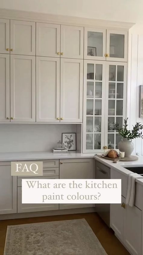 launxkitchen on Instagram: 🍴🎨 Kitchen Paint Colors! 🎥 @emmacourtneyhome #launx #launxkitchen #kitchen #cljsquad #homedecor #makehomeyours #moderntraditional… Cupboard Latch, Kitchen Cupboards Paint, Oval Room Blue, Instagram Kitchen, Cottage Painting, Kitchen Paint Colors, Kitchen Details, Natural Cream, Kitchen Paint