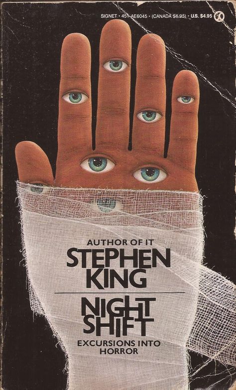 Night Shift by Stephen King Night Shift Stephen King, Steven King, Horror Book Covers, Stephen King Novels, Stephen King Books, Horror Book, Vintage Book Covers, Literature Books, Night Shift