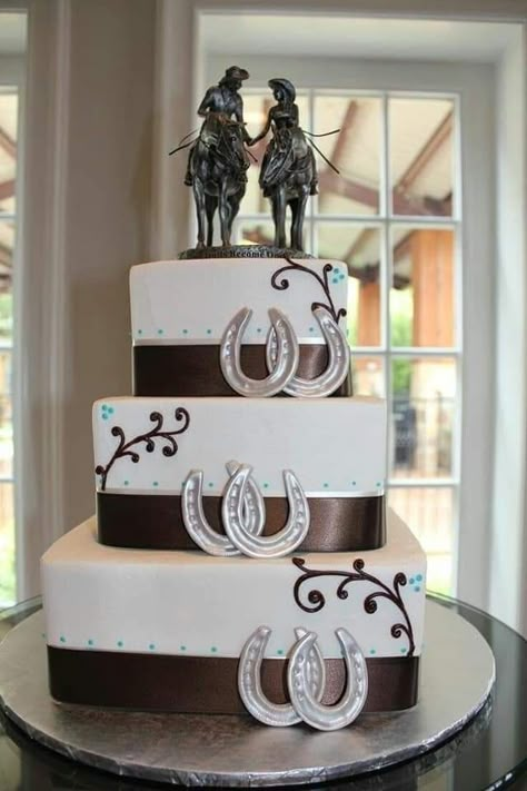 Wedding Cake Horse, Western Wedding Cakes, Quince Cake, Equestrian Wedding, Country Wedding Cakes, Wedding Horseshoes, Cowgirl Wedding, Quinceanera Cakes, Horse Wedding