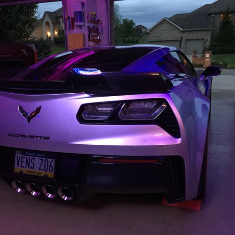 ☀️ Purple Corvette Stingray, Purple Corvette, Lavender Car, Purple Cars, Corvette C7 Stingray, Corvette Summer, C7 Corvette, Chevrolet Corvette C7, Fantasy Cars