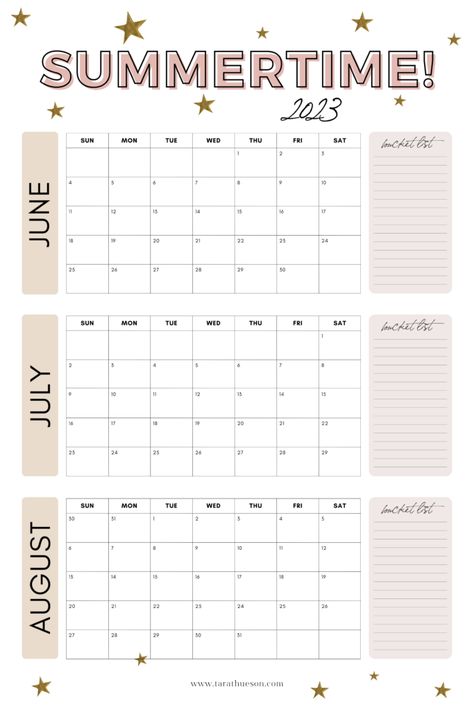 2023 Summer Calendar – Free Printable Summer Months Calendar, Summer Calendar Ideas, Printable Summer Calendar 2024, Summer Calendar 2024, Free Calendar 2024, Summer Calendar 2023, Printable Calendar 2023 Free, Summer Planner Printables, Summer Calendar Printable