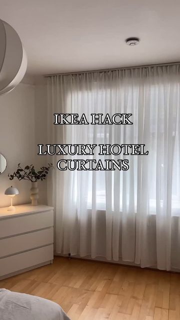 Hotel Curtains, Ikea Shoe Storage, Luxury Hotel Design, Ikea Shoe, Ikea Finds, Ikea Curtains, Layered Curtains, Open Concept Living Room, Hallway Design