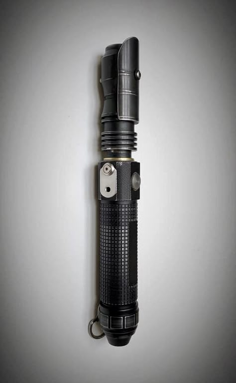 Custom Lightsaber Design, Lightsaber Fan Design, Custom Lightsaber Hilt Design, Unique Lightsaber Design, Lightsaber Hilt Design, Lightsaber Hilt Concept Art, Black Lightsaber, Lightsaber Design Ideas, Custom Lightsaber Hilt