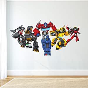 Transformers Wall Sticker - Autobots Group Wall Decal Vinyl Art Mural Kids Bedroom Gift (120cm width x 60cm height) Ikea Chest Of Drawers, The Octonauts, Name Wall Stickers, Transformers Autobots, Premier League Football, Bedroom Gift, Toy Rooms, Personalized Wall, Personalized Wall Art