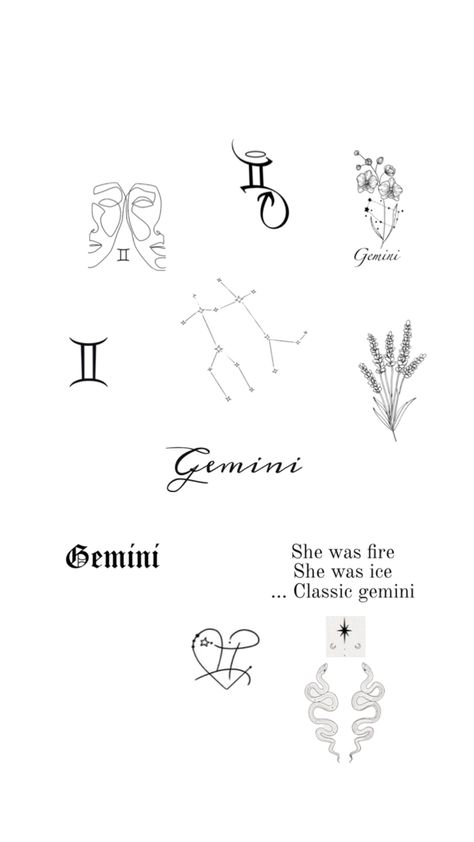 Small Gemini Tattoo, Gemini Tattoo Ideas, Gemini Tattoo Designs, Gemini Tattoo, Cool Small Tattoos, Simplistic Tattoos, Tattoo Inspo, Flash Tattoo, Tattoos And Piercings