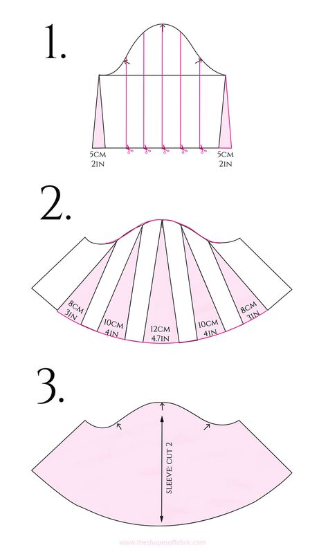 5 Dress Pattern Ideas for the Summer - The Shapes of Fabric Long Sleeve Cut Out Dress, Flutter Sleeve Pattern, Pattern For Dress, Bell Sleeve Pattern, Sewing Sleeves, Dresses By Pattern, Bodice Pattern, Dress Sleeves, Summer Dress Patterns