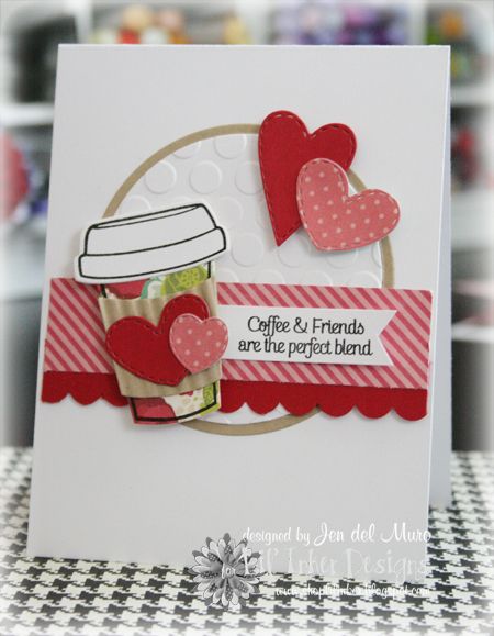 Such a cute card! Love it! Use SU's Perfect Blend. Coffee Themed Valentine Cards, Coffee Themed Cards, Tea Cup Card, Valentine Love Cards, Valentine Cards Handmade, Coffee Cards, Coffee Theme, Coffeehouse, My Funny Valentine