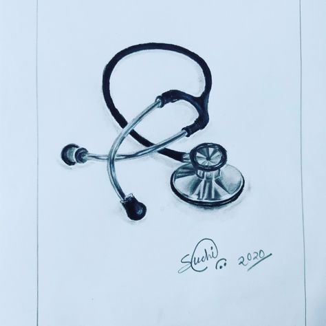 #Stethoscope #doctors #tributetodoctors #doctor'sday #3DpencilArt #pencilart Stethoscope Drawing Art, Doctor Art Drawings, Stethoscope Art, Stethoscope Drawing, Stethoscope Clipart, Doctor Painting, Doctor Stethoscope, Doctor Cake, Brooklyn Art