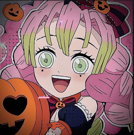 Halloween Mitsuri, Demon Slayer Halloween Icons, Mitsuri Kanroji Chibi, Demon Slayer Halloween, Girly Boss, Mitsuri Icon, Kanroji Mitsuri, Holiday Icon, Halloween Icons