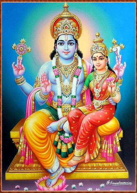 Maha Vishnu Images Hd, Vishnu Art, Vishnu Lakshmi, Lakshmi Narayana, Sree Krishna, Goddess Kali Images, Goddess Mahalakshmi, God Painting, God And Goddess