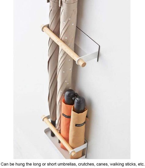 Baffect Umbrella Stand, Wall Mount Magnet Adsorption Umbrella Stand Space Saving Organizer Long and Short Umbrella Shelf for Hallway Home Office: Amazon.de: Küche & Haushalt Home Office Amazon, Build Ins, Hallway Home Office, Campervan Accessories, Umbrella Rack, Wall Mount Rack, Drop Zone, Umbrella Holder, Floor Drains