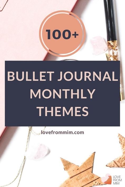 Here are 100+ Bullet Journal Monthly Themes and bullet journal ideas for each season and month of the year! Theme your bullet journal monthly spreads with these monthly bujo themes and get a free bullet journal printable #lovefrommim #paperplannerclub #bulletjournalideas #bulletjournal #bujoideas #monthlybujothemes #monthlybulletjournalthemes #plannerthemes #journalideas #plannerideas #planneraddicts #bulletjournaling Bullet Journal Yearly Spread, Monthly Bujo, Bullet Journal Yearly, Bujo Themes, Bullet Journal Monthly, Planning Hacks, Planner Themes, Bullet Journal Monthly Spread, Erin Condren Stickers