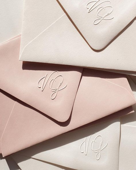 Michaela McBride on Instagram: “Cutest little embossed envelope backs ⋒ #michaelamcbridecalligraphy” Calligraphy Portfolio, Pastel Pink Weddings, Blush Wedding Inspiration, Wedding Logo Design, Wedding Invitation Inspiration, 카드 디자인, Invitation Inspiration, Envelope Design, Wedding Logos