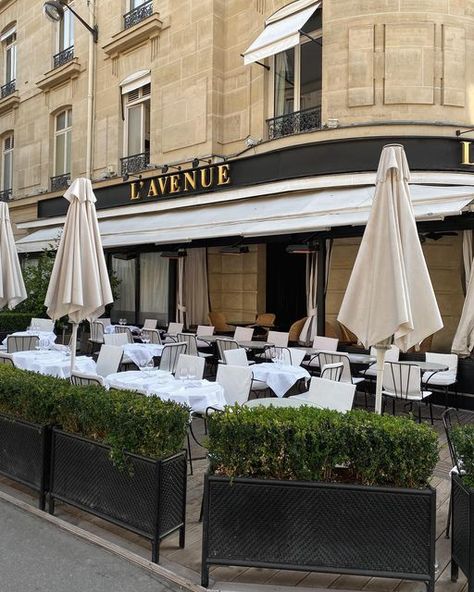 Old Money Cafe, L'avenue Paris, Brick Cottage, Paris Rooftops, Restaurant Exterior, Paris Dream, Paris Vibes, Cafe Aesthetic, Parisian Lifestyle