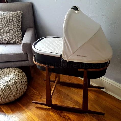 The only stand that can hold 85 pounds and look great all the while ;) Room Sleep, Uppababy Bassinet, Uppababy Stroller, Baby Nursery Inspiration, Baby Bassinet, Baby Necessities, Nursery Baby Room, Baby Must Haves, Baby Time