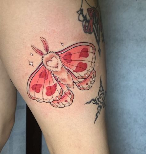 Pink Moth, Hearts Tattoo, Moth Tattoo, Cute Little Tattoos, Cute Tiny Tattoos, Dope Tattoos, Little Tattoos, Piercing Tattoo, Creative Tattoos