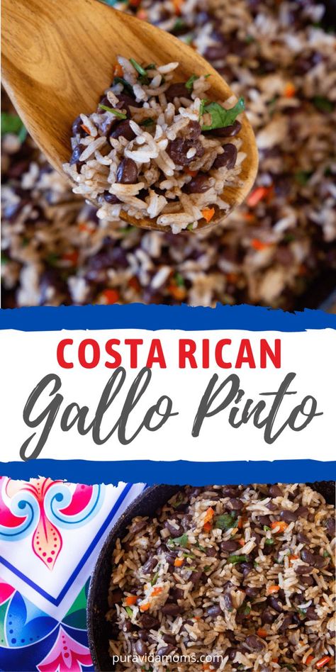 Gallo Pinto Costa Rica, Eggs And Tortillas, Gallo Pinto Recipe, Quick Sides, Apartment Cooking, Costa Rico, Costa Rican Food, Gallo Pinto, Cultural Food